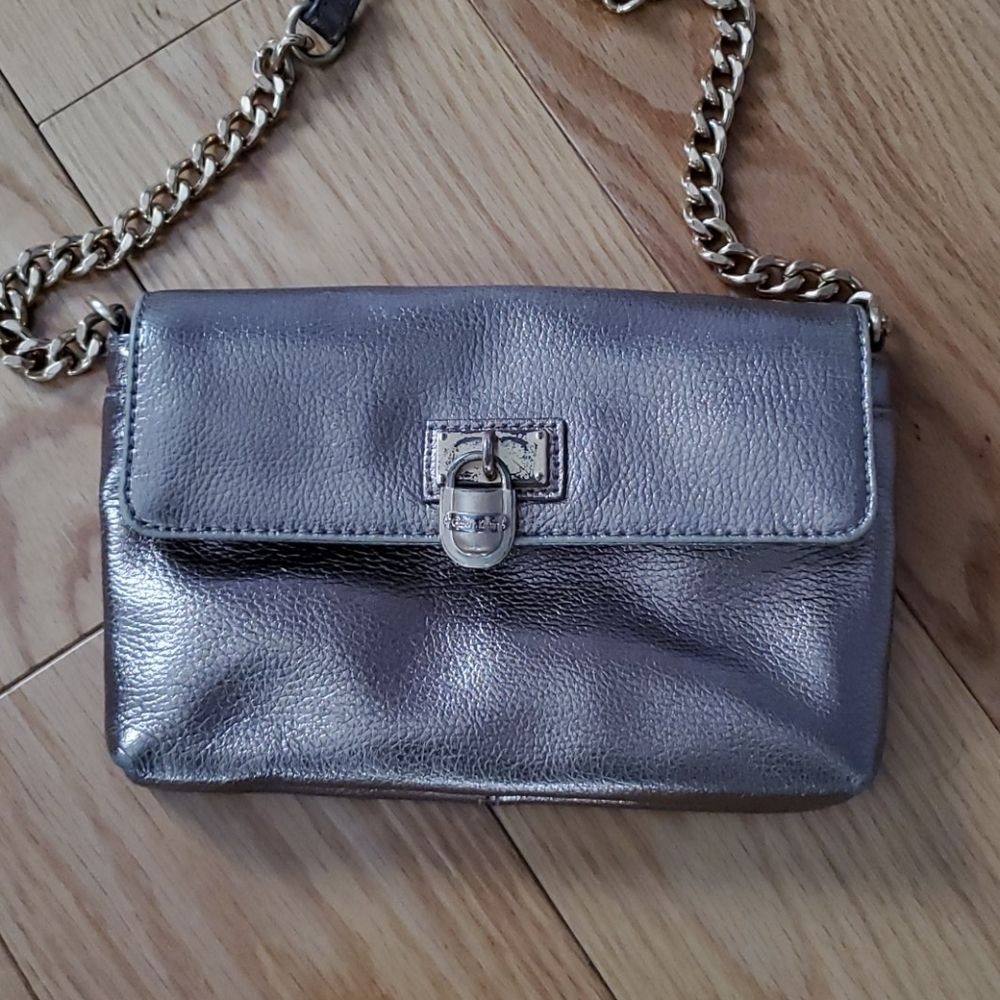 Calvin Klein gold leather vintage crossbody purse